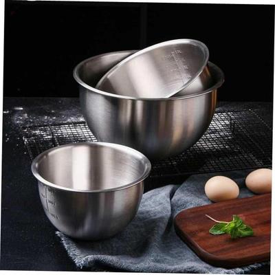 304 Stainless Steel Bowls Mixing Bowl with Scale Deep Mixing