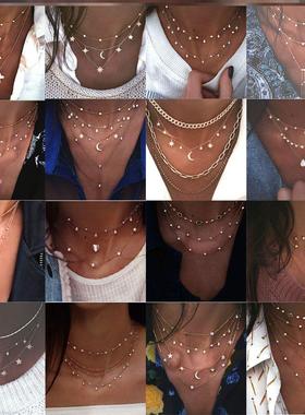 Vintage Pendants Necklaces Geometry Chokers Jewelry Gift项炼