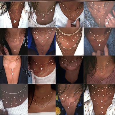 Vintage Pendants Necklaces Geometry Chokers Jewelry Gift项炼