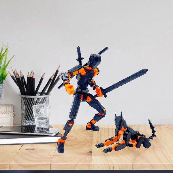 13 Robot Action Figure with Multiple Accessories 3D Printed