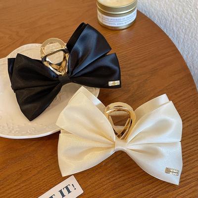 Double-sided bow grab clip hair clip headband clip