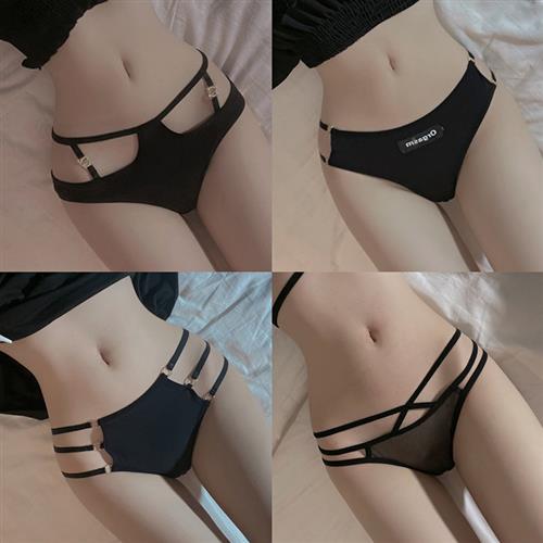 Sexy womens underwear, low waist, high split, girls mesh
