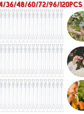 60-12PCS Love Heart Wand Tube Bubble Wedding Gifts for