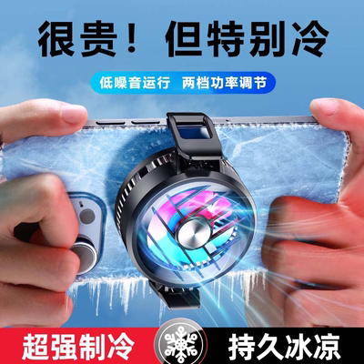 RGB跑马灯TEC半导体结冰制冷手机散热器静音背夹降温双档温度调节