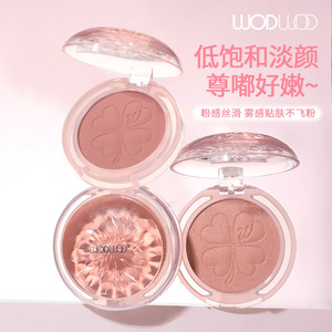 WODWOD晶透淡颜浮雕腮红膨胀收缩色蜜桃素颜显白自然裸妆哑光胭脂