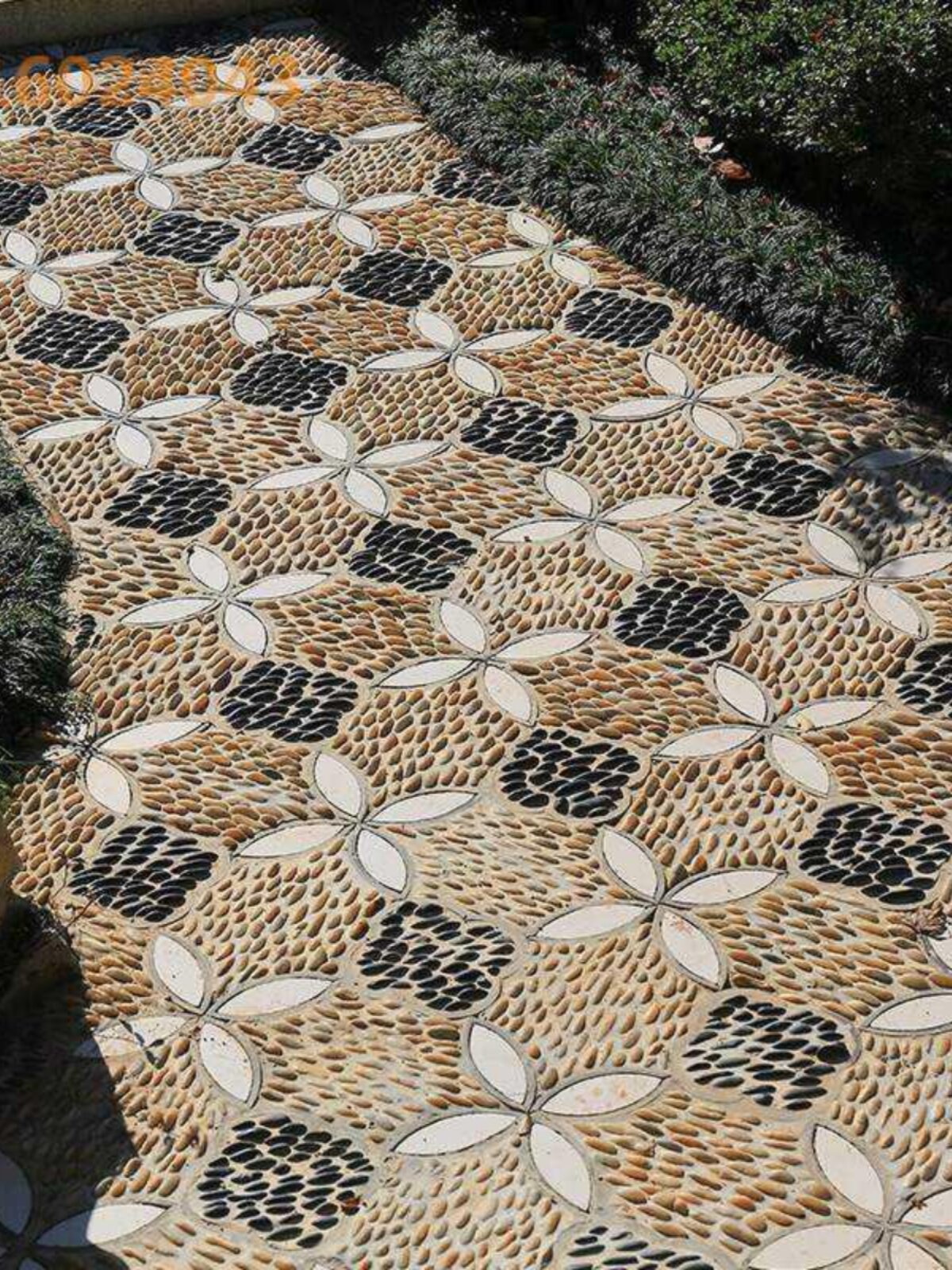 厂园林工程公园平铺立铺装饰雨花石铺路白色黑色鹅卵石地铺地小销