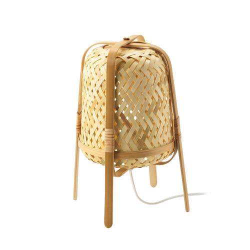 竹编灯日式落地灯创意茶几民宿桌面立式台灯北欧风卧室床头灯