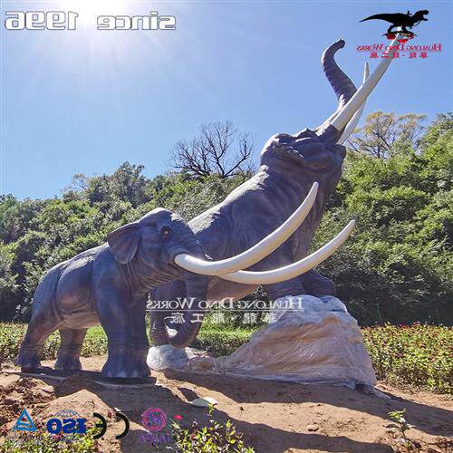 黄河古象仿真猛犸象高密度硅胶海绵机械电动大型仿真动物工厂