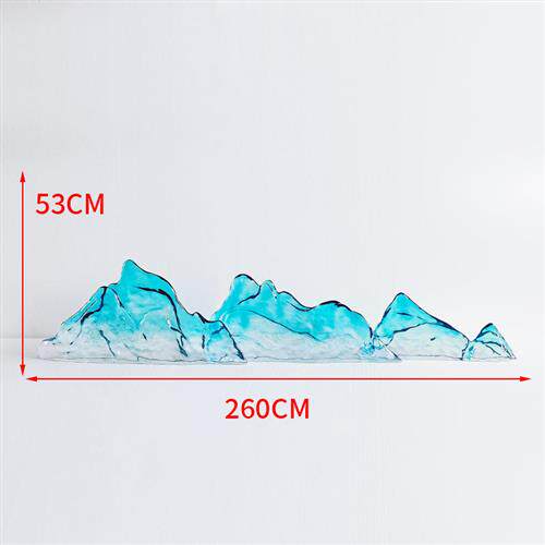 新款透明树脂雕塑现代假山装饰摆件酒店会所房地产大堂艺术品