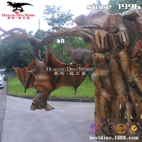 动物模型仿真动物枯树倒挂蝙蝠厂家直销户外主题乐园人气打卡摆件