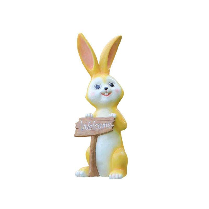 户外园林景观兔子雕塑玻璃钢卡通幼儿园动物摆件公园草坪装饰小品