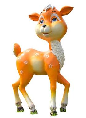 卡通梅花鹿大型玻璃钢雕塑幼儿园游乐场摆件户外园林景观装饰小品