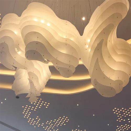 酒店大堂别墅商场沙盘装饰云朵灯工程定制创意艺术大型宴会厅灯具