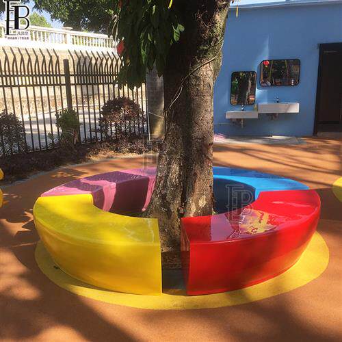 户外玻璃钢座椅树池坐凳异形长条休息凳子园林景观创意休闲椅花坛