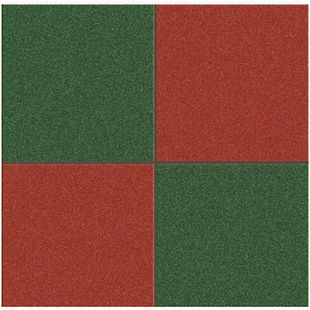 益动未来橡胶地垫户外幼儿园健身房地垫1平米价格红色1.5厘米厚