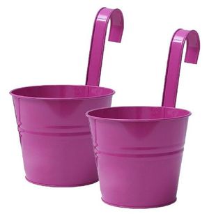 Flower Stand Metal Iron Bucket Planter Garden Pot Fence