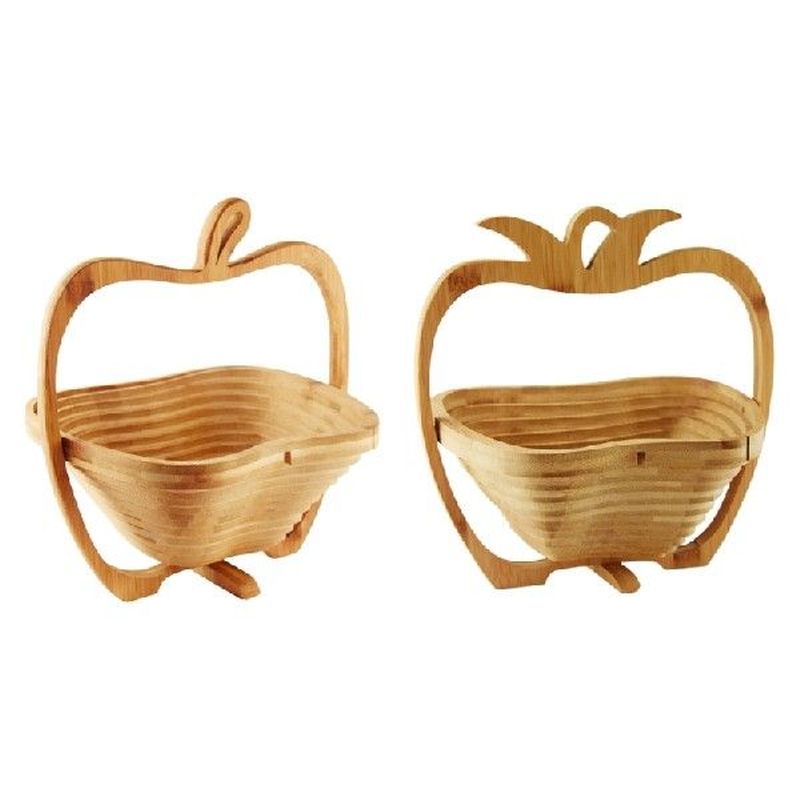 Bamboo Folding Fruit Basket Chopping Board Collapsible
