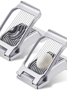 2 Pieces Egg Slicer Hard Boiled Egg Slicer Stainless Steel W