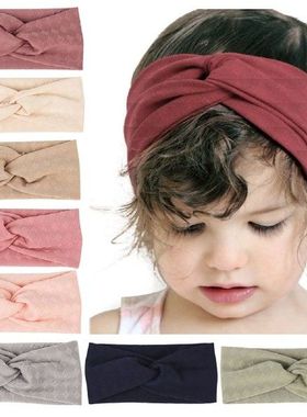 Toddler Baby Solid Headband Kids Girls Boys Elastic Bowknot