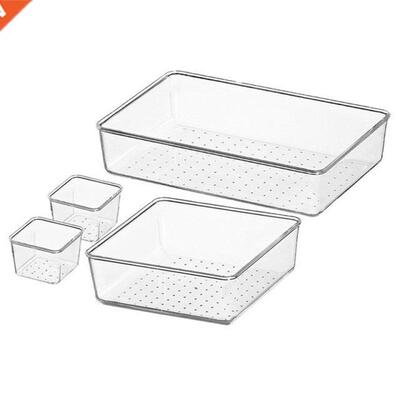 1 Set Clear Drawer Organizer Drawer Divider Storage Box Bins