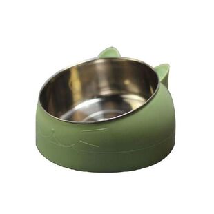 Stainless Steel Kucing Anjing Mangkuk Makanan 15 ° Mirin