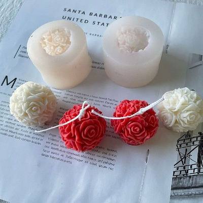 3D Rose Shaped Candle Silicone Mold DIY Cake Mousse Baking