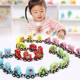 27Pcs/Set Magnetic Number Alphabet Animal Mini Train Cars