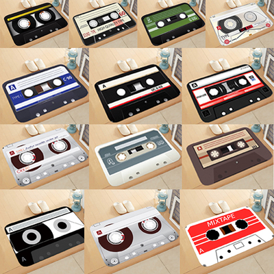 Retro Cassette Music Tape Floor Mat Multiple Choice Funny