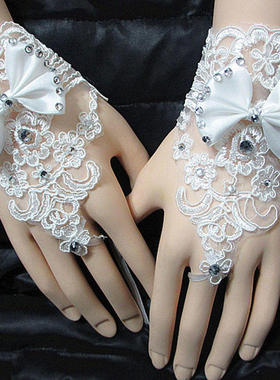 1 Pair of gloves wedding gown accessories fingerless gloves