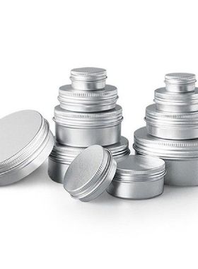 1pcs 8 Sizes Metal Aluminum Round Tin Cans Box Silver Empty