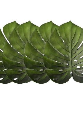 4Pcs Tropical Leaf Placemats Artificial EVA Monstera Leaves