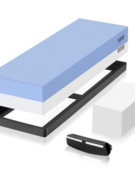Sharpening Stone Whetstone Set 2 Side Grit 1000/6000 Knife S