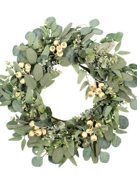 13MA Artificial green eucalyptus ginkgo door hanging 20