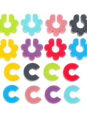 16Pcs Silicone Perforation Design Wine Cup Markers Cup
