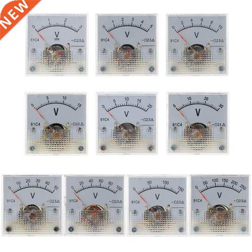 91C4 DC Voltmeter Analog Panel Voltage Meter Mechanical Poin