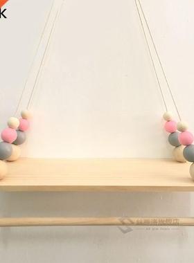 Handcrafted Shelf Kids Room Hanging Bead Shelf Nordic Style