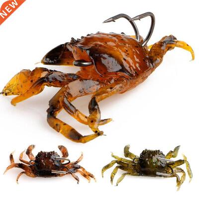 10cm Crab Lures 3D Simulation Crab Bait Artificia Soft Fishi