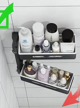 Bathroom bathroom rack towel rack wall-mounted punch-free