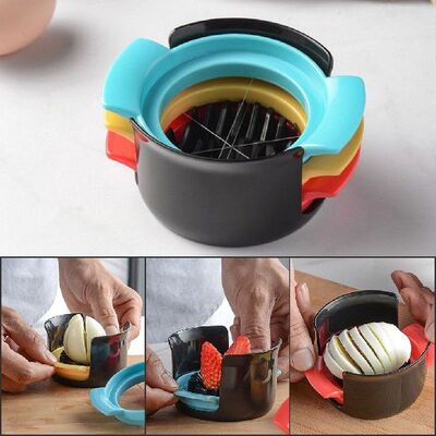 Egg Slicer 3 In 1 Cut Eggs Cooked Eggs Cutter Household