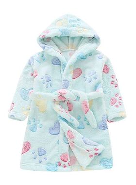 Kids Cartoon Hooded Robes Boys Girls Baby Cartoon Bathrobes