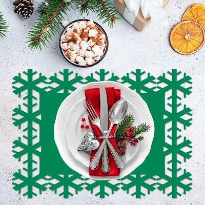 Felt Xmas Coaster Exquisite Retro Holiday Dinner Table