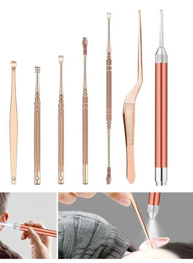.7x Stainless Steel LED Ear Pick Curette Earpick Scoop Clean