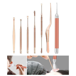 .7x Stainless Steel LED Ear Pick Curette Earpick Scoop Clean
