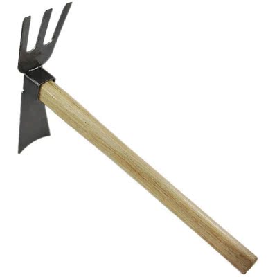 Wood+ Tool Steel Portable Hoe Loosening Soil Hand Tool