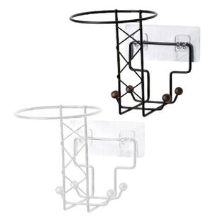 Iron Motorcycle Helmet Stand Holder with Back Adhesive Wall