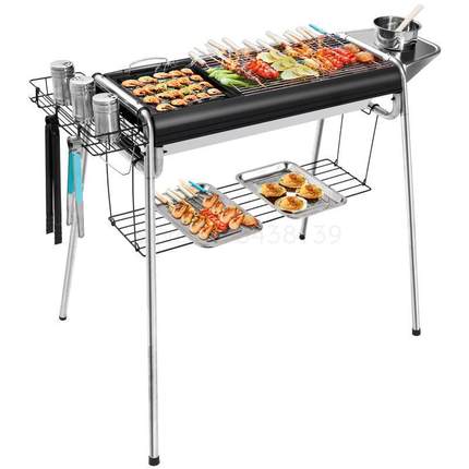 Full set of pull charcoal grills home baked outdoor grills
