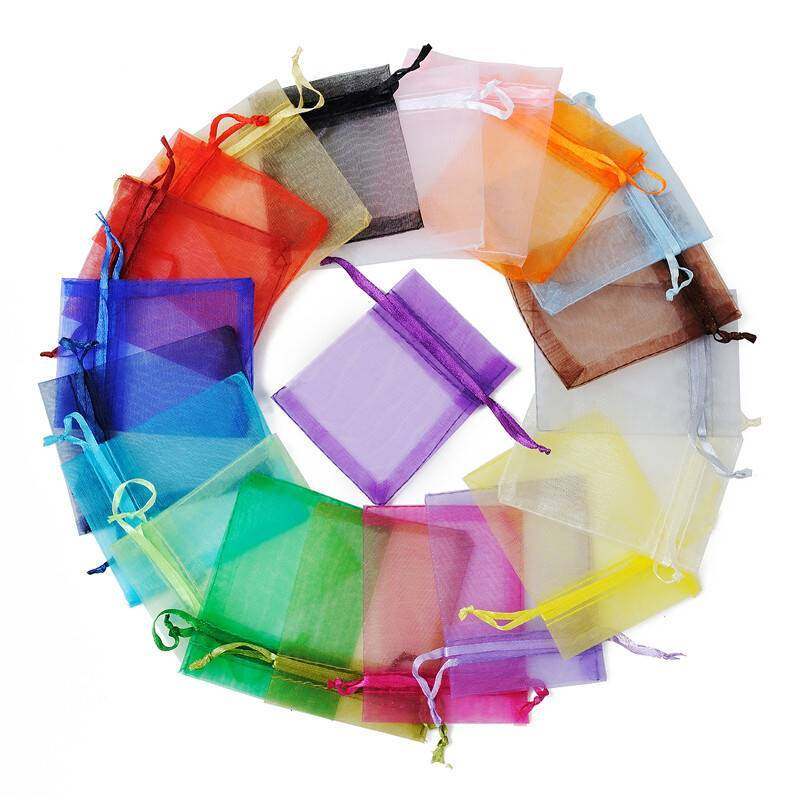 102050pcs organza pouches bags 7x9cm wedding parry gif