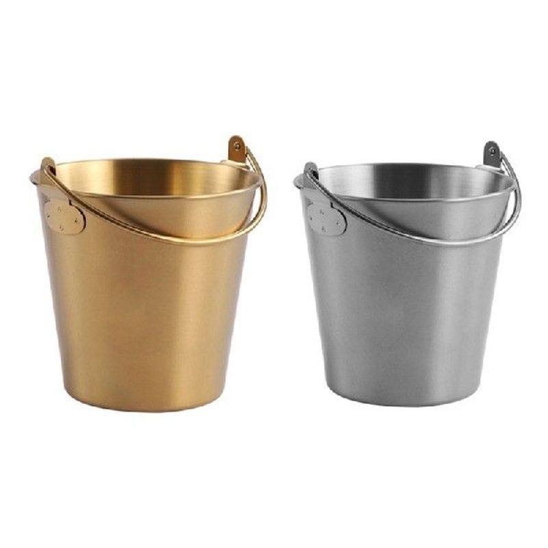 mini metal bucket polished stainless steel pails with
