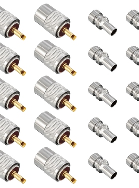 10 X PL259 UHF Connector Male Plug With Reducer for RG8X Coa