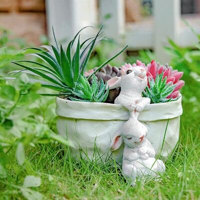 Cartoon Pocket Rabbit Flower Pot Succulents Greening Small B
